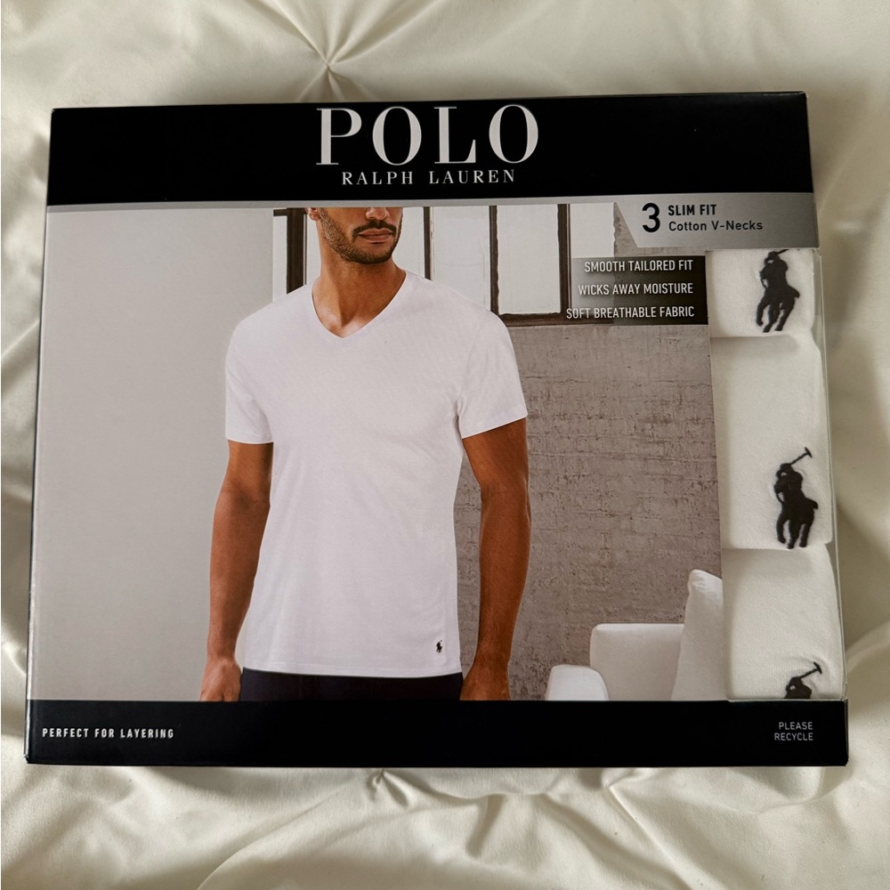 polo ralph lauren slim fit cotton v neck t shirts